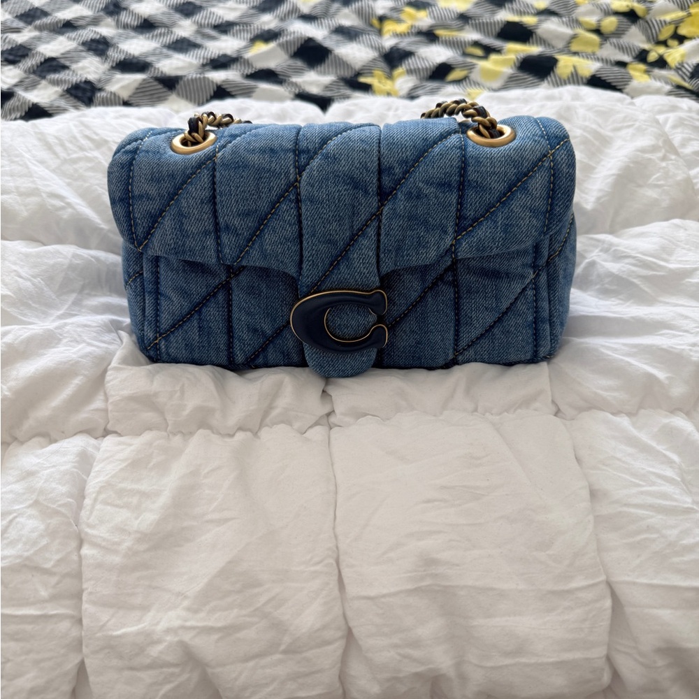 Coach Denim Tabby Shoulder Bag 20 With Quilting